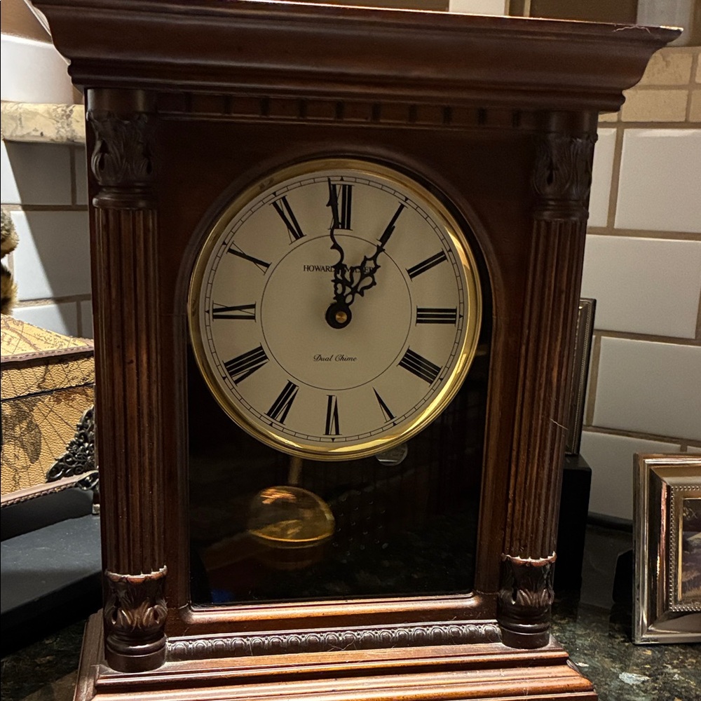 Howard Miller Classic Brown Wall Clock Langeland Mantel Clock Hard to Find!